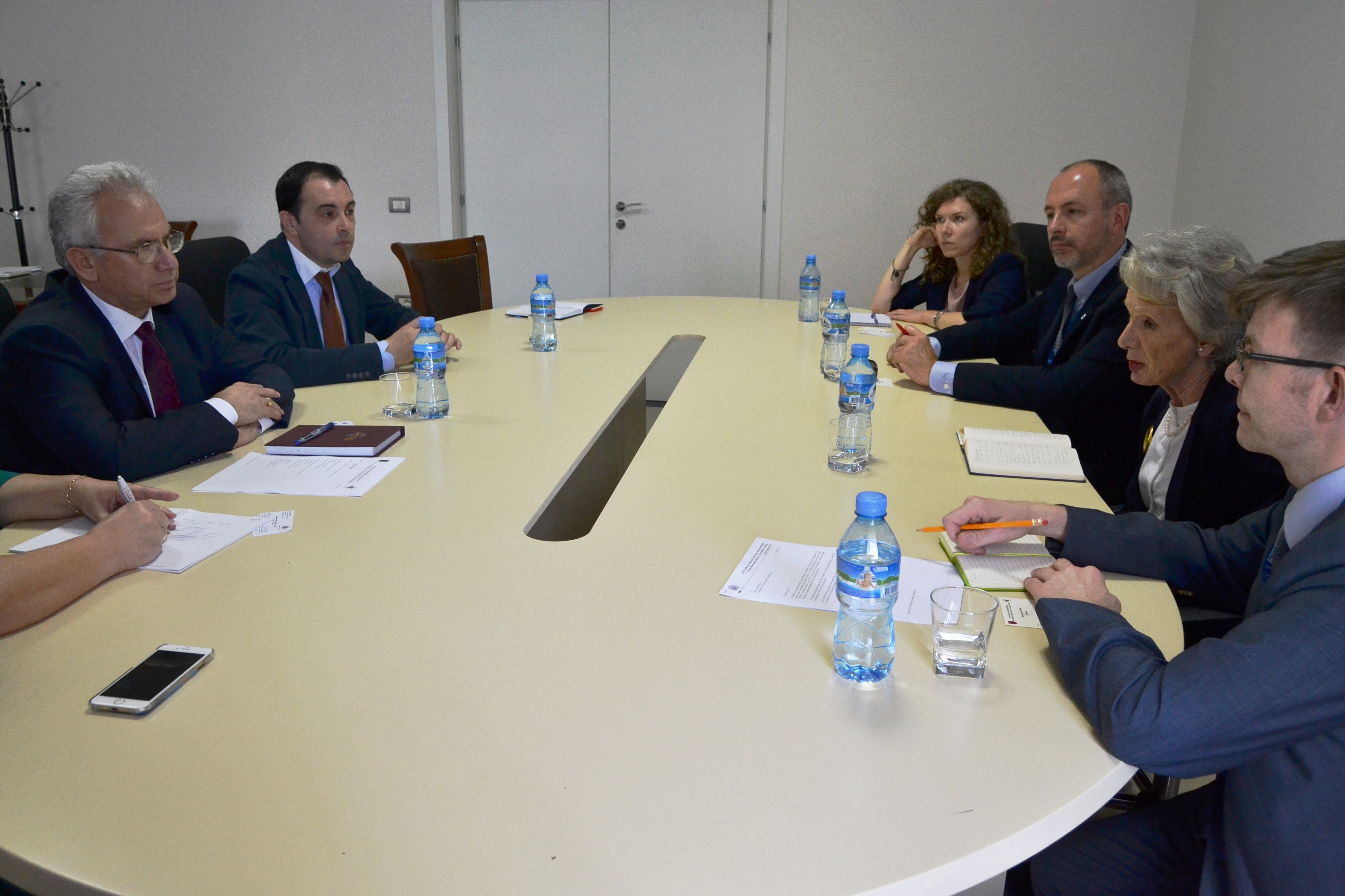 The chairman and the deputy chairman of CEC, meet the delegation of OSCE/ODIHR mission.